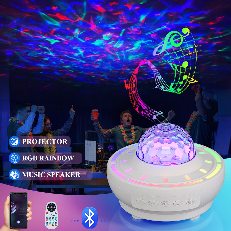 Hot Sale 2025 New Led Night Starry Projector Light Star Projector Blue Tooth Music Speaker Projector With Remote Control