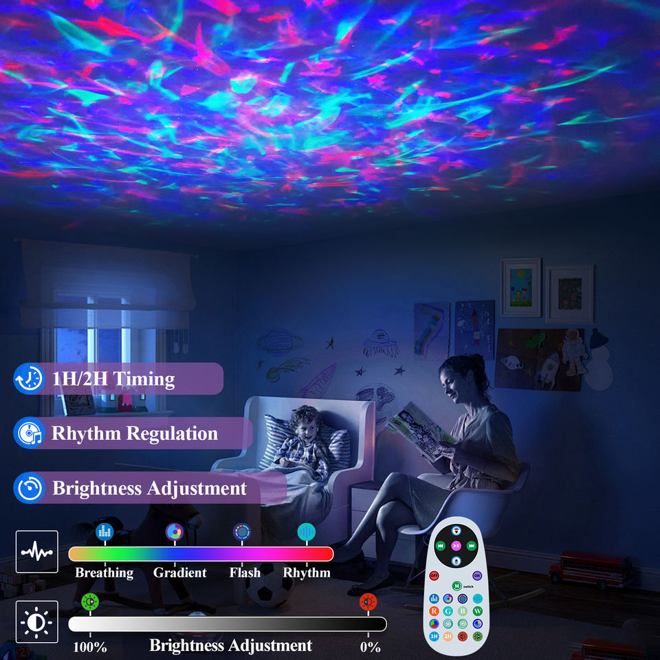 Hot Sale 2025 New Led Night Starry Projector Light Star Projector Blue Tooth Music Speaker Projector With Remote Control