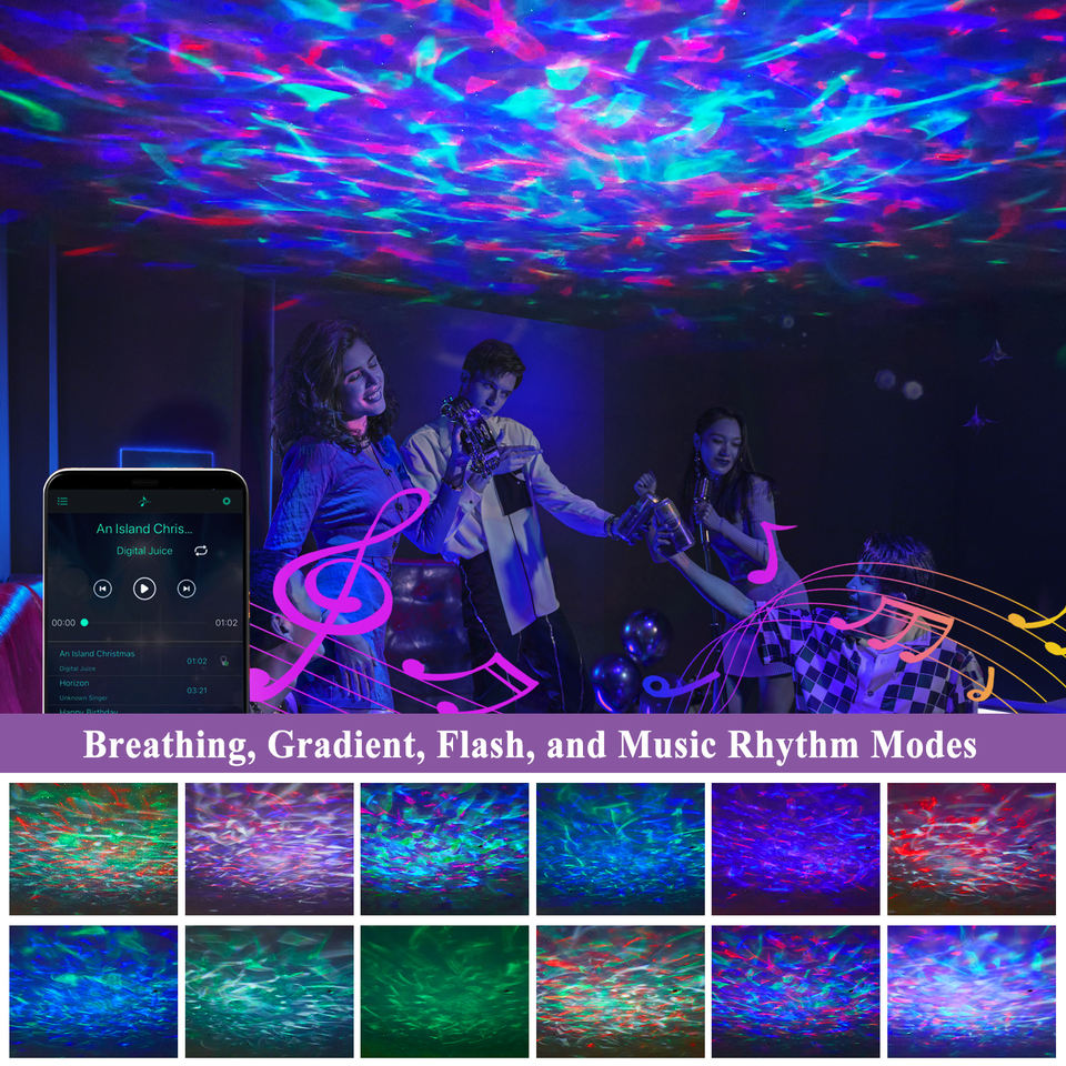 Hot Sale 2025 New Led Night Starry Projector Light Star Projector Blue Tooth Music Speaker Projector With Remote Control