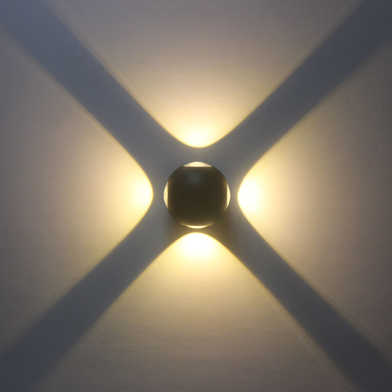 Hagood 12W Hot Sale Round Ball Shape Waterproof IP65 Led Wall Light Indoor Outdoor Wall Yard Garden Home Light Decoration