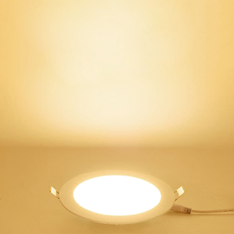 Ultra-thin Dimmable Real Full Power LED Panel Ceiling Lamp LED Downlight 3W/4W/6W/9W/12W/15W/18W/24W Warm/Cold White