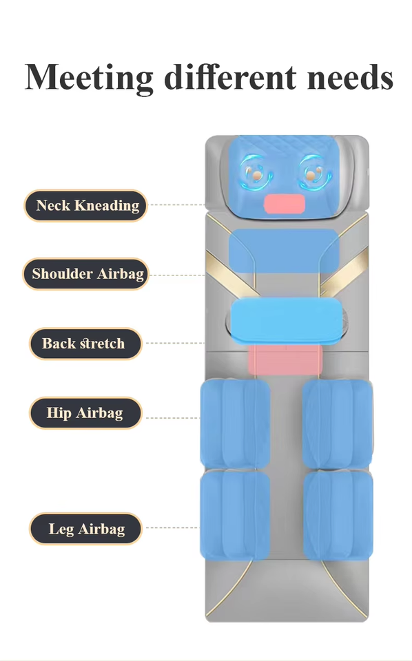 Phenitech Stretching Massager Mat for Back, Neck, and Body Pain Relief with Soothing Heat | Workout, Yoga, Exercise