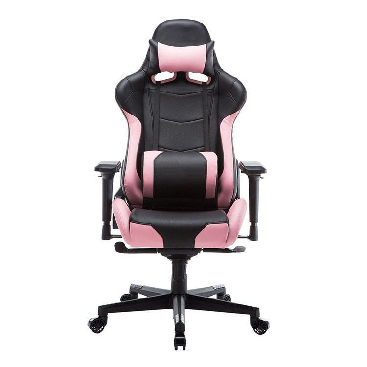 High Back PU Leather PC Lounge Couples Chair Comfortable Racing Computers Black and Pink Gaming Chair