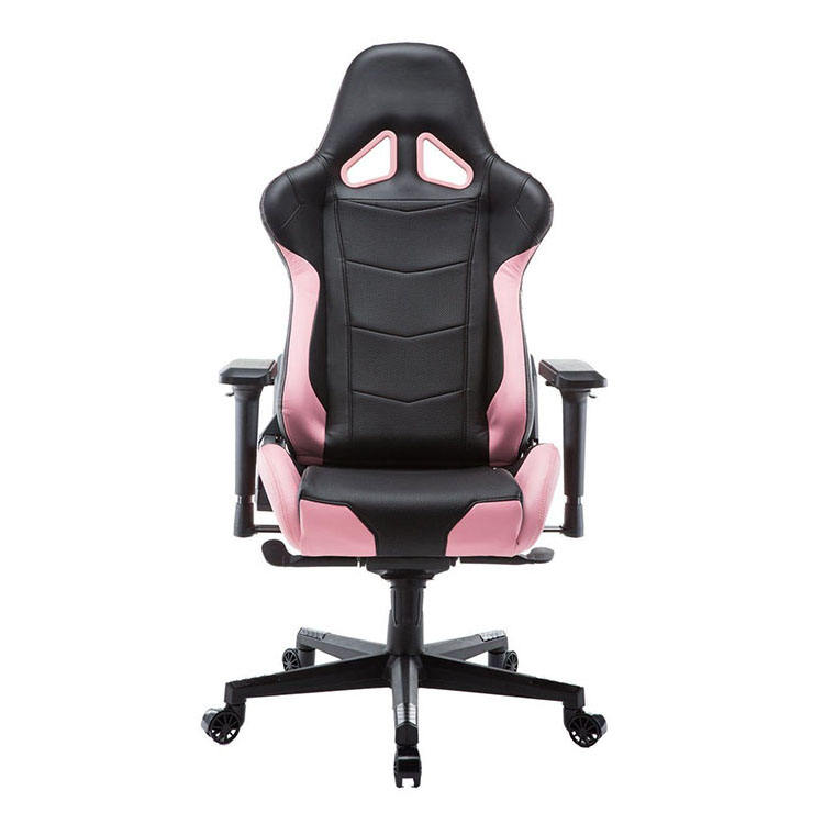 High Back PU Leather PC Lounge Couples Chair Comfortable Racing Computers Black and Pink Gaming Chair