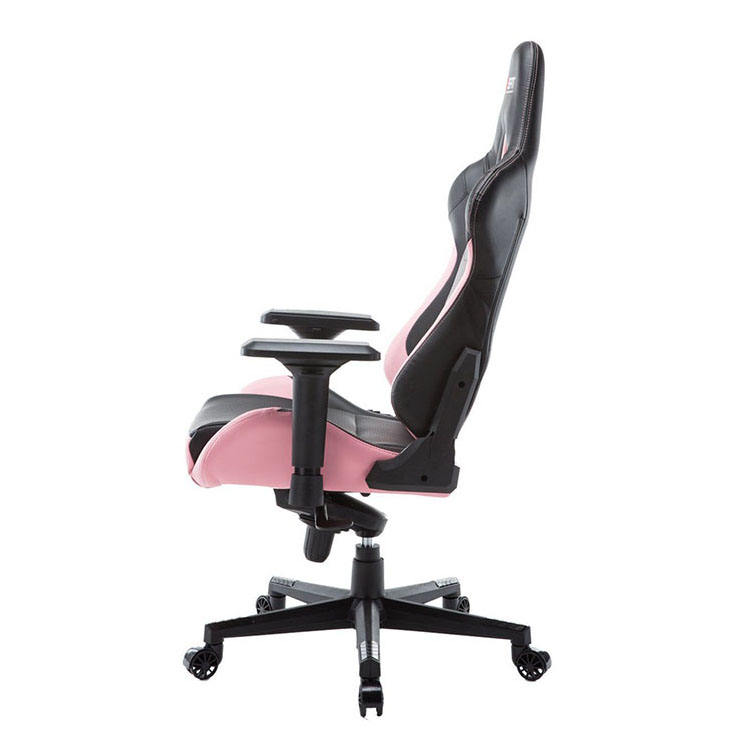 High Back PU Leather PC Lounge Couples Chair Comfortable Racing Computers Black and Pink Gaming Chair
