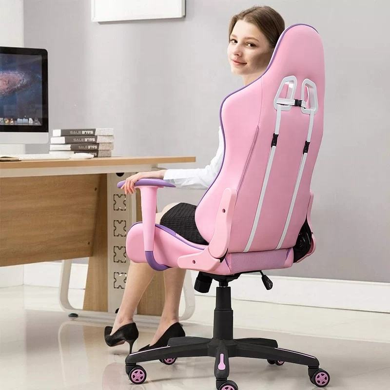 Personalized PU Leather Swivel Office Chair Ergonomic Computer Pc Racing Gaming Chair