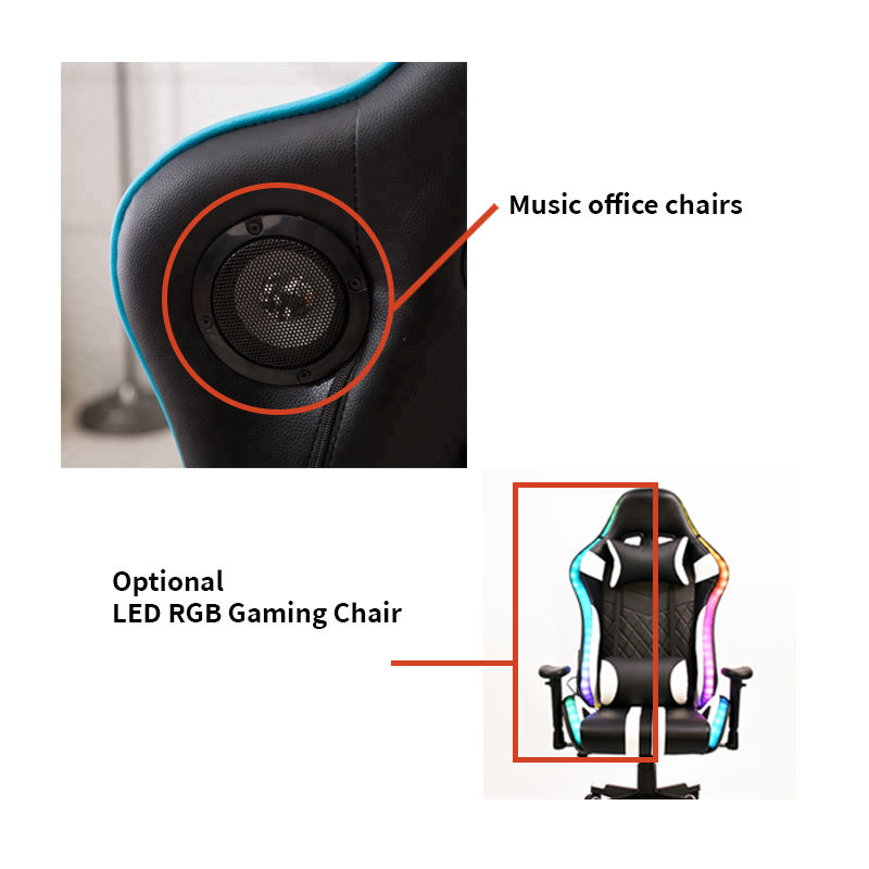 Personalized PU Leather Swivel Office Chair Ergonomic Computer Pc Racing Gaming Chair