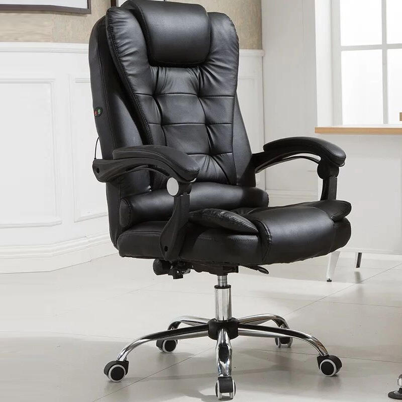 Breathable Pink Leather Conference Chair High Back Reclining Luxury Office Chair Executive with Armrest