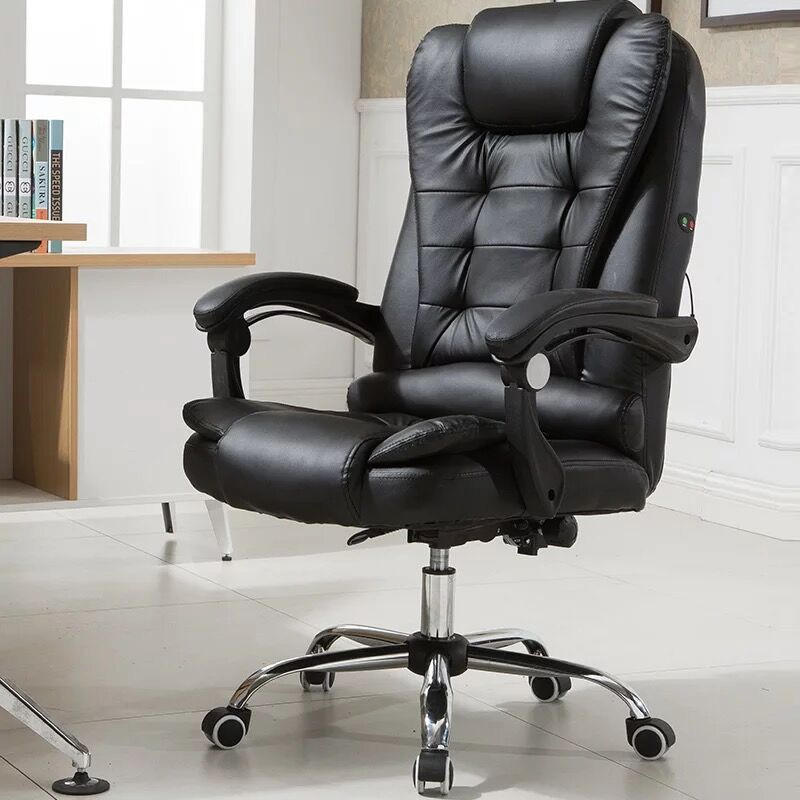 Breathable Pink Leather Conference Chair High Back Reclining Luxury Office Chair Executive with Armrest