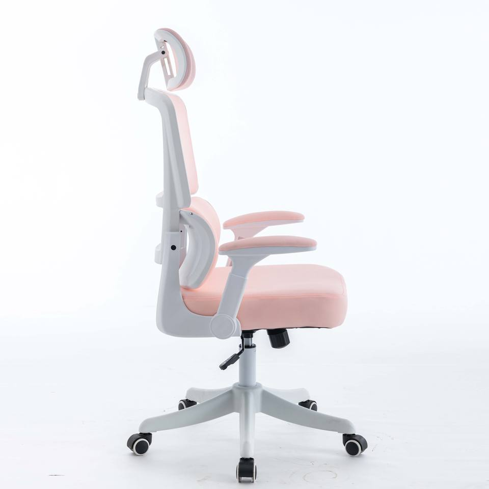 Minimalist Soft Breathable Pink Mesh Chair for Office High Back Computer Revolving Chair Office