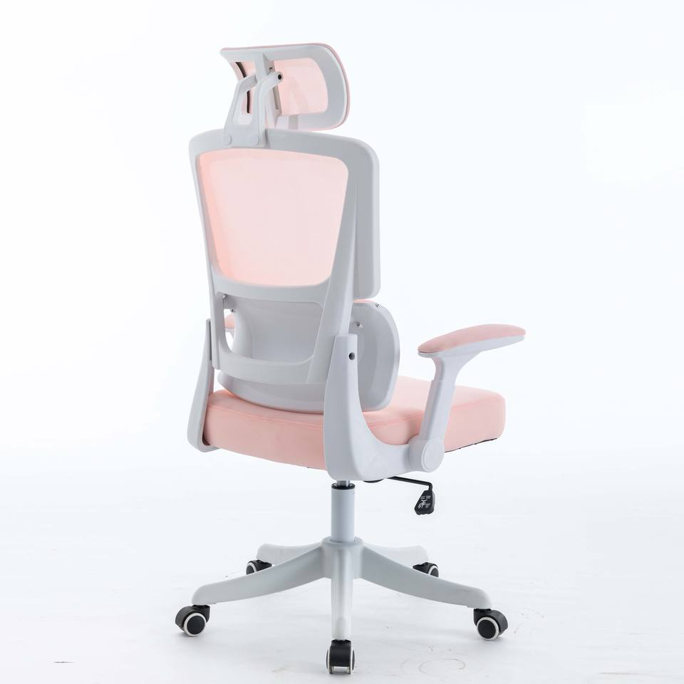 Minimalist Soft Breathable Pink Mesh Chair for Office High Back Computer Revolving Chair Office
