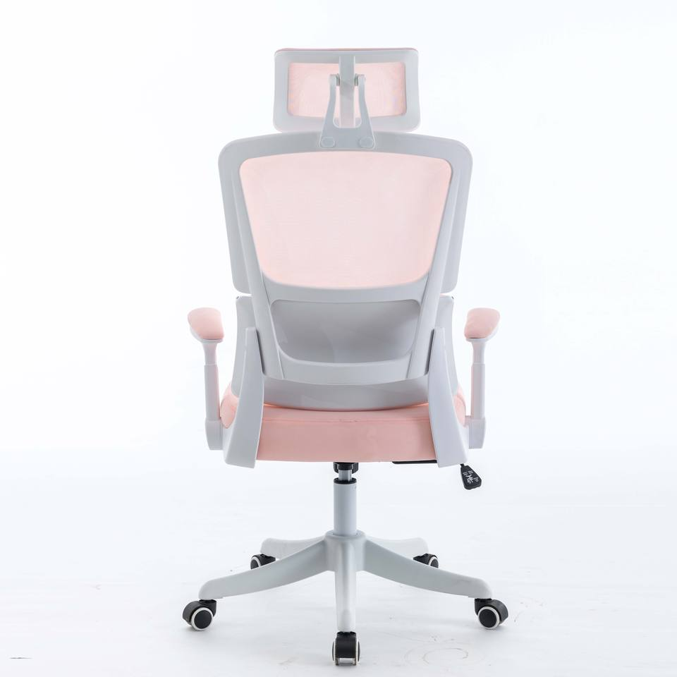 Minimalist Soft Breathable Pink Mesh Chair for Office High Back Computer Revolving Chair Office