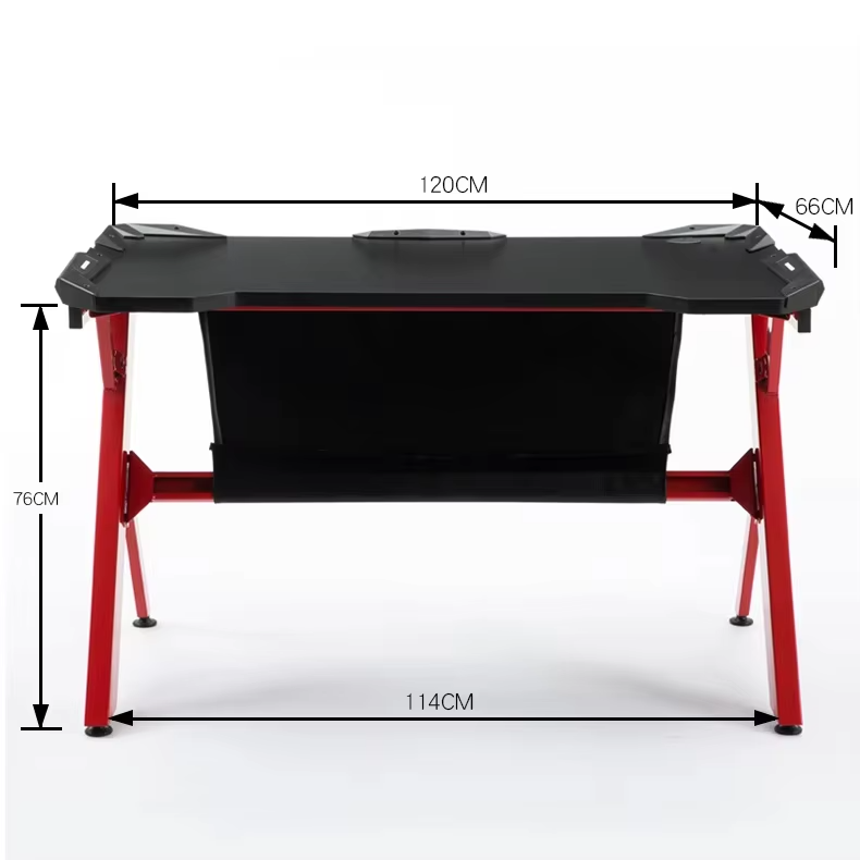 Adjustable LED RGB Z Shaped PC Computer Chair Home Office Gaming Computer Desk