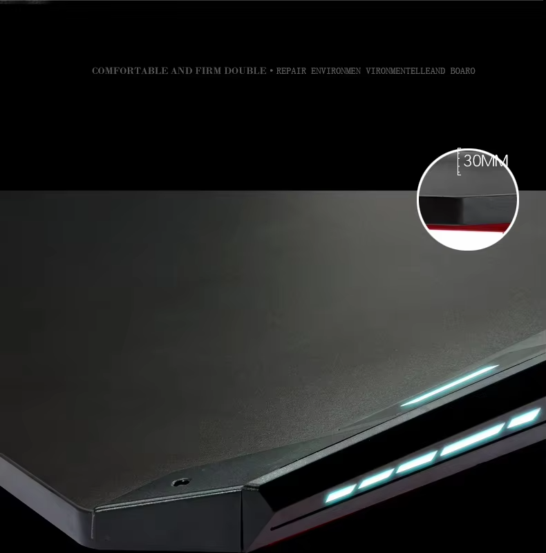 Adjustable LED RGB Z Shaped PC Computer Chair Home Office Gaming Computer Desk