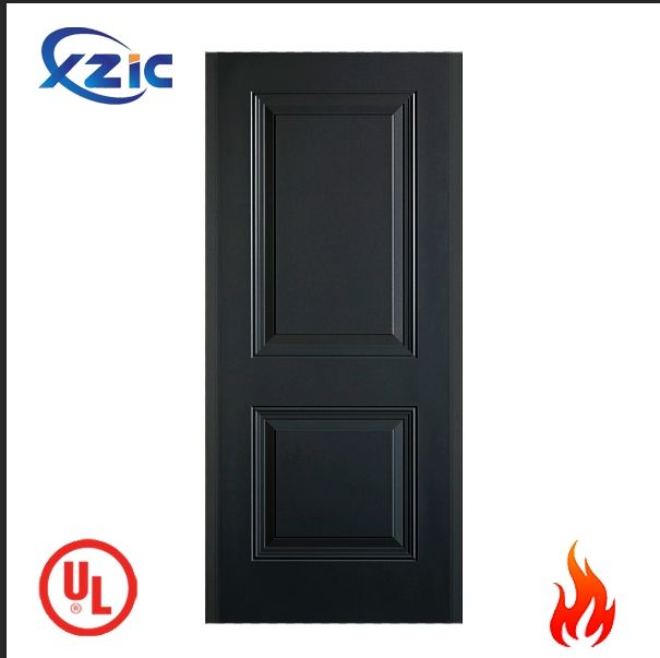 Custom Modern Design Embossed Steel Fire Door Swing Open 45mm Thick Galvanized Metal 2-6 Panel Fire Rated 1.5-3H Hotel Apartment