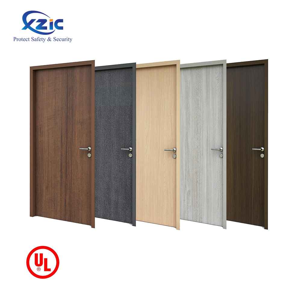 UL 90 Minutes Fire Rated Wood Door Soundproof/Fireproof Wooden Door for Hotel Guest Room with 1 to 5-Year Warranty