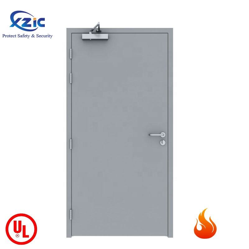 UL Listed 1 2 3 Hour Metal Fire Doors Rated Steel Fire Rated Hollow Metal Flush Door With UL Hardware