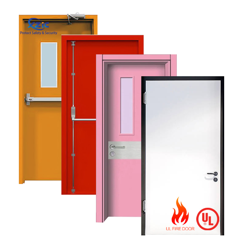 60/90/120/180 Minutes Steel Fire Door Galvanized 16# Frame Hollow Metal Commercial Doors Emergency Exit UL Fire Rated Doors