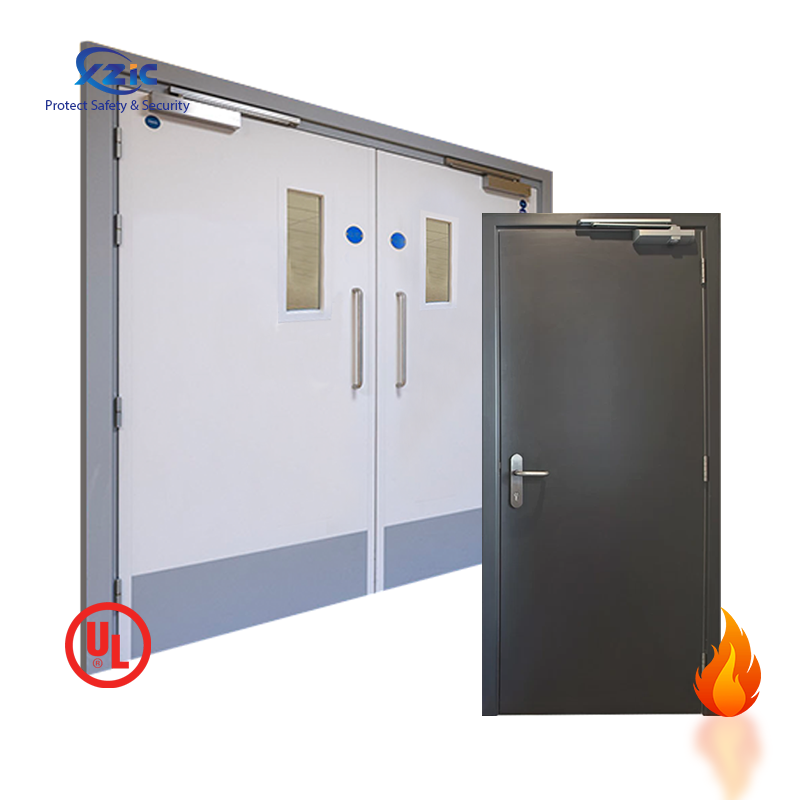 Interior Commercial Fire Resistance Fire Rated Steel Doors Wholesale Door for Hotel
