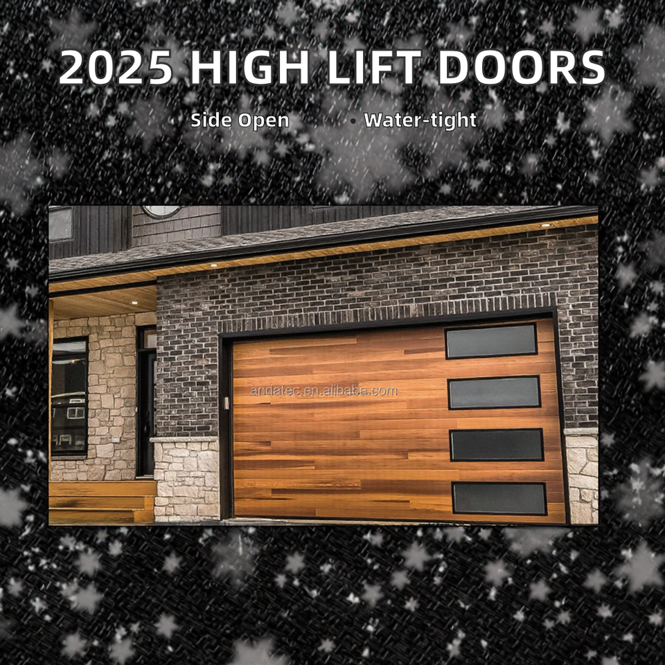 2025 Manufacturer's High Quality Industrial Automated Sectional Lifting Garage Doors Waterproof Fiberglass Steel Overhead Design