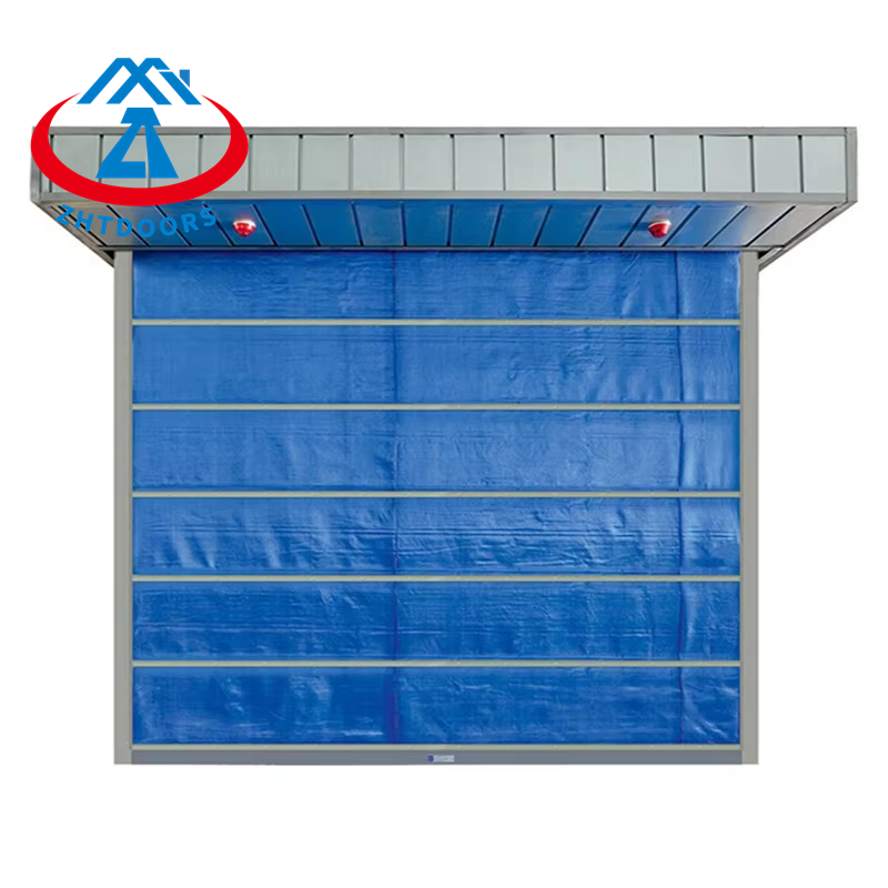 ZHTDOORS Honest Seller Car Parking 12v Fire Protective Curtain Vertical Roller Shutter Sliding Door for Thailand