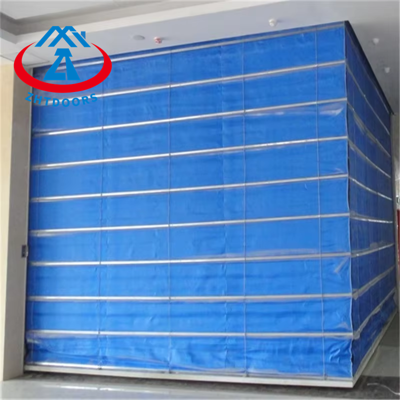 ZHTDOORS Honest Seller Car Parking 12v Fire Protective Curtain Vertical Roller Shutter Sliding Door for Thailand
