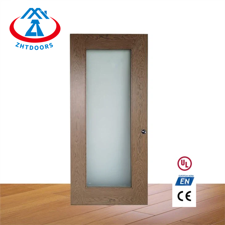 ZHTDOORS Market Price GB Certificate Single Leaf Firehouse Bay Fire Rated Safety Wooden Doors Price 90 Minute