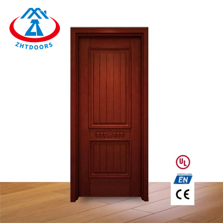 ZHTDOORS Market Price GB Certificate Single Leaf Firehouse Bay Fire Rated Safety Wooden Doors Price 90 Minute