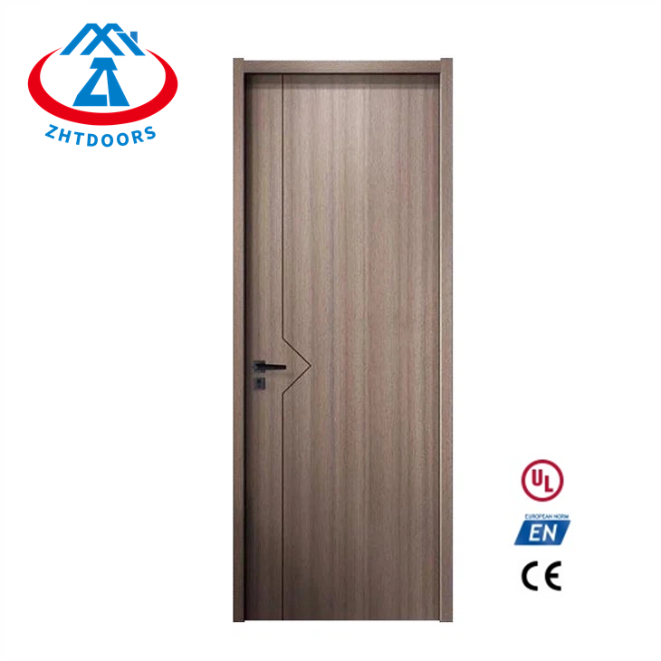 ZHTDOORS Market Price GB Certificate Single Leaf Firehouse Bay Fire Rated Safety Wooden Doors Price 90 Minute