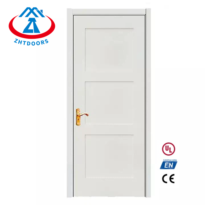 ZHTDOORS Market Price GB Certificate Single Leaf Firehouse Bay Fire Rated Safety Wooden Doors Price 90 Minute