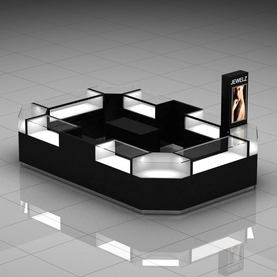 Luxury Jeweller's Store Glass Display showcase for Sale Jewellery Display Cabinet Jewels Mall Counter Jewelry Kiosk