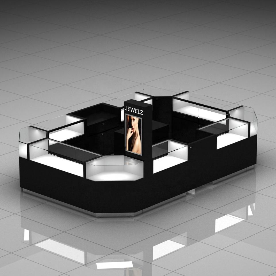 Luxury Jeweller's Store Glass Display showcase for Sale Jewellery Display Cabinet Jewels Mall Counter Jewelry Kiosk