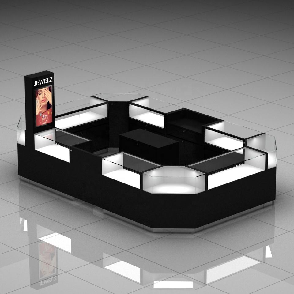 Luxury Jeweller's Store Glass Display showcase for Sale Jewellery Display Cabinet Jewels Mall Counter Jewelry Kiosk