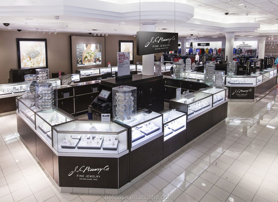Luxury Jeweller's Store Glass Display showcase for Sale Jewellery Display Cabinet Jewels Mall Counter Jewelry Kiosk