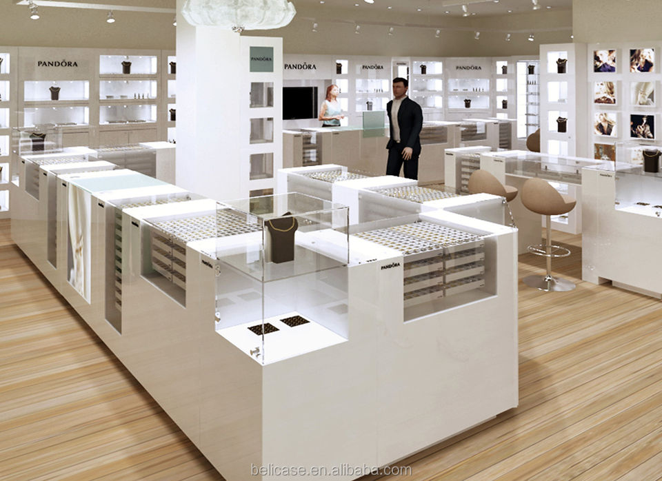 Luxury Jeweller's Store Glass Display showcase for Sale Jewellery Display Cabinet Jewels Mall Counter Jewelry Kiosk