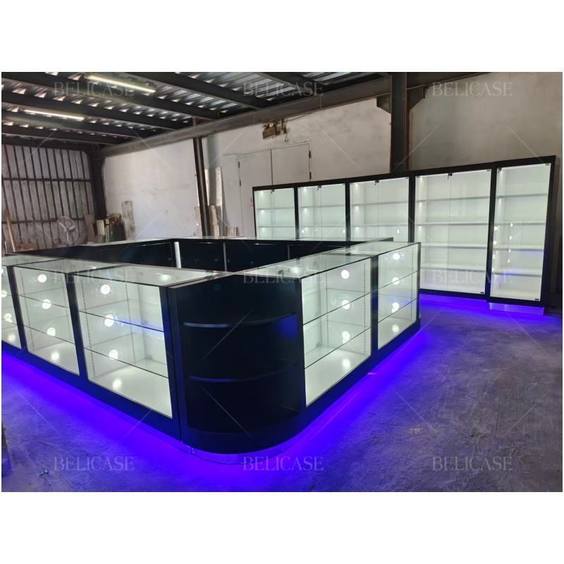 Customizable Wood Paint Animation City Toy City Handmade Gift Shelves Anime Figure Display Glass Cabinet for Anime Figures