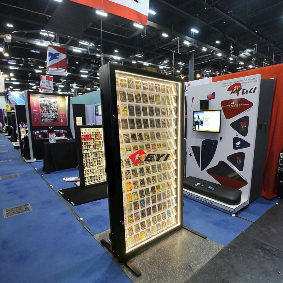 Trading Card Display Case Collectible Card Stand for Baseball Sports Cards Display Rack Card Display Stand With Led Light