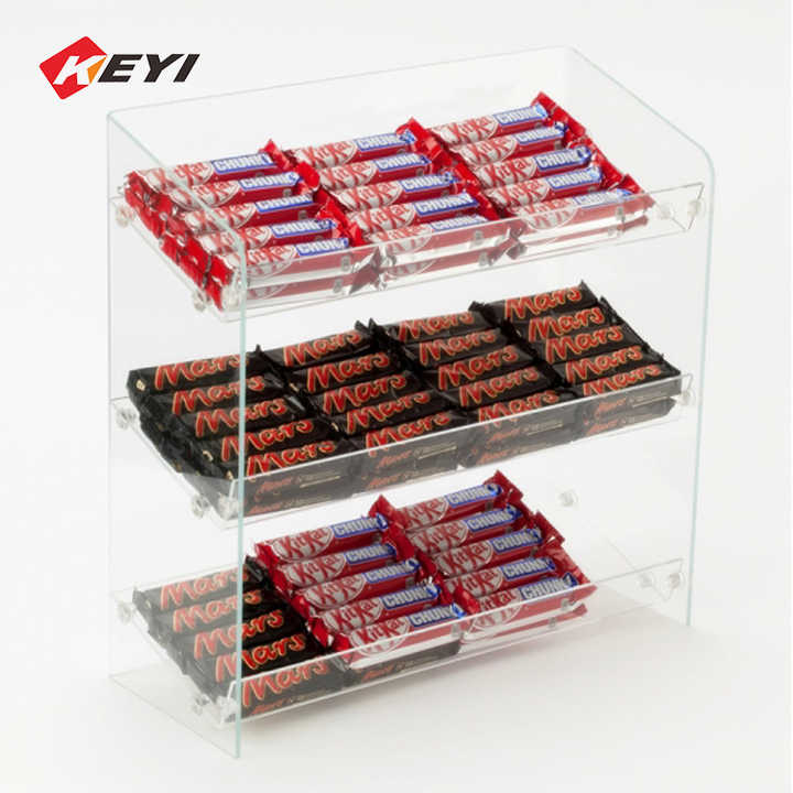 KEYI KY-W029 Hot Sell Clear Strong Acrylic Modern Display Stand Table Top Candies Box