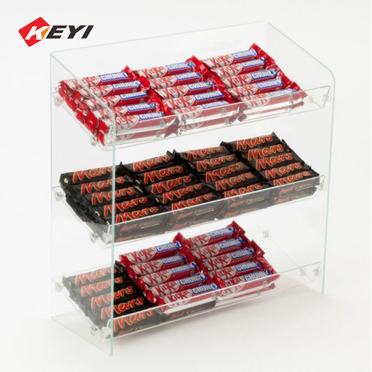 KEYI KY-W029 Hot Sell Clear Strong Acrylic Modern Display Stand Table Top Candies Box