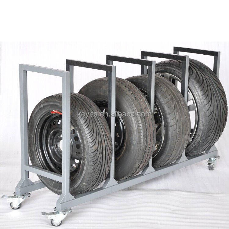 KEYI KYQCLT002 Heavy Duty Car & Truck Tire Display Rack Warehouse Metal Racking Storage System for Tire Display Stand
