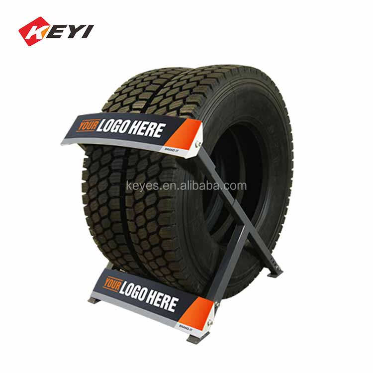KEYI KYQCLT002 Heavy Duty Car & Truck Tire Display Rack Warehouse Metal Racking Storage System for Tire Display Stand