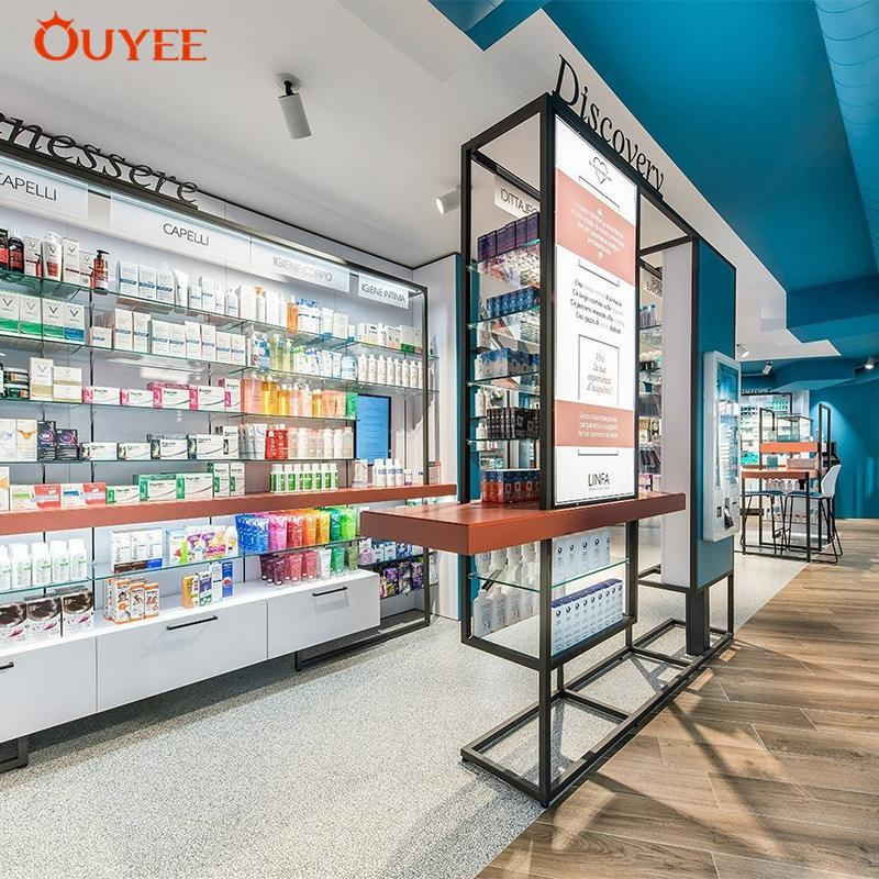 Furniture Farmacia Modern Medical Store Counter Retail Pharmacy Furniture Shop Interior Design