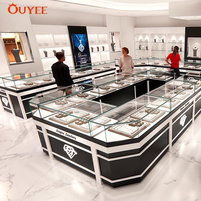 Fashion Gold Jewellery Display Counter for Jewelry Shop Interior Design