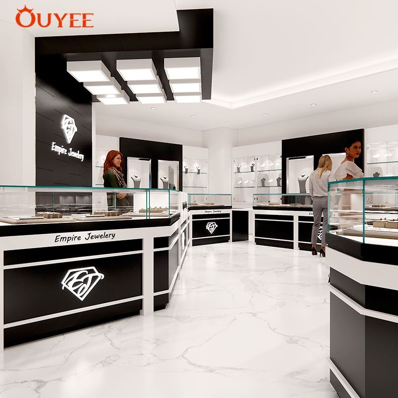 Fashion Gold Jewellery Display Counter for Jewelry Shop Interior Design