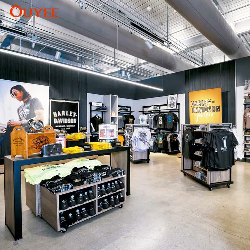 High Quality Shop Furniture Customized Size Display Rack Metal Display Furniture Men's Garments Rack for Shop Use