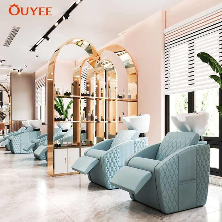 Nail Salon Reception Desk Furniture Nail Polish Stand Bar Counter Display Racks Nail Salon Custom Design for Beauty Shop