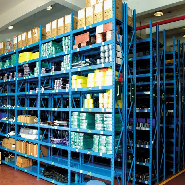 100~500kg High Quality Customized Industrial Workshop Display Light Duty Racks Steel Boltless Powder Coated Corrosion Protected