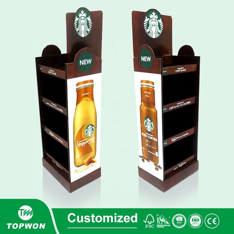High Quality Rapid Prototyping Cardboard Retail Floor Display Stand Customized Pop up Floor Paper Corrugated Display Stand