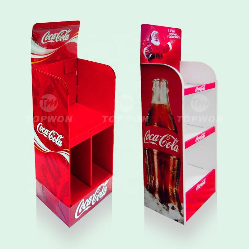 Custom Drink Wine Beer Bottle Beverage Product Retail Paper Corrugated Cardboard Display Stand Display Rack for Supermarket