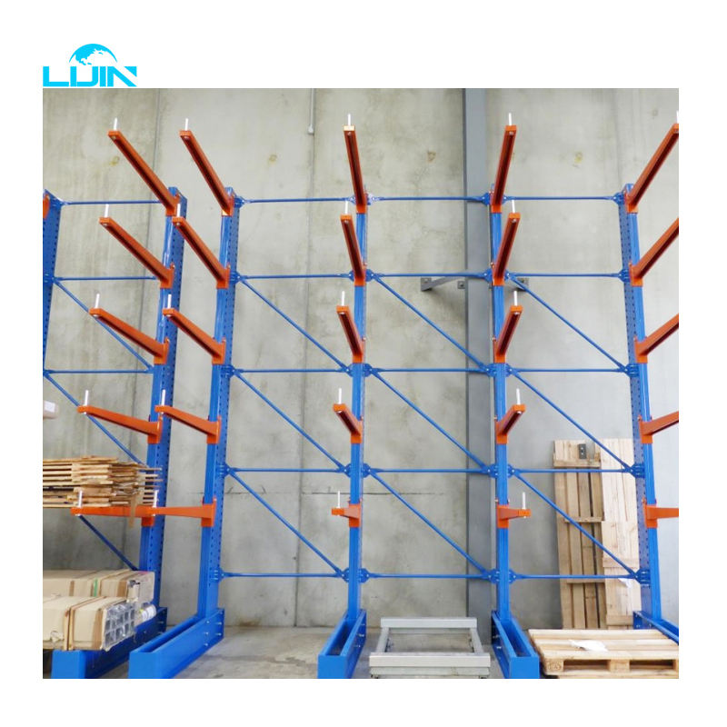Lijin Industrial Pipe Rack System Metal Steel Cantilever Racking Plywood Storage Rack